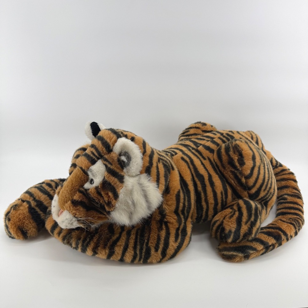 Folkmanis Folktails Large Tiger Hand Puppet Realistic Full Body Jumbo Plush